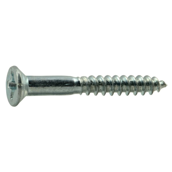 Midwest Fastener Wood Screw, #5, 1 in, Zinc Plated Steel Flat Head Phillips Drive, 100 PK 02532 - main